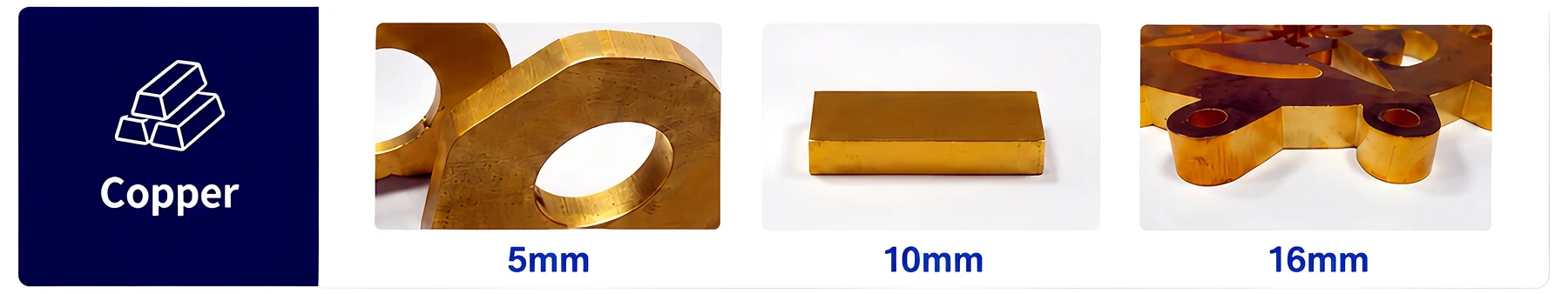 Copper laser cutting samples