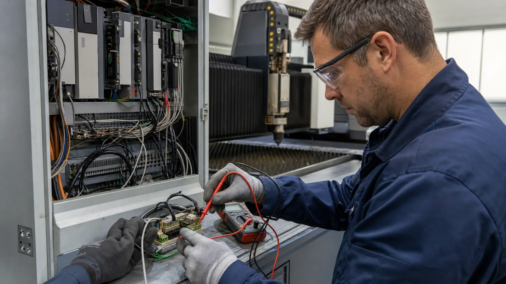 Armario láser con CNC Fagor preparado para retrofit de control CypCut
