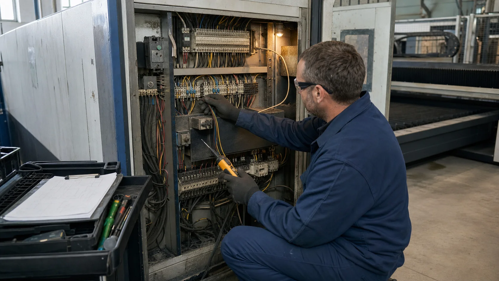 Für CypCut-Retrofit dokumentierter Schaltschrank einer PA8000-Lasermaschine