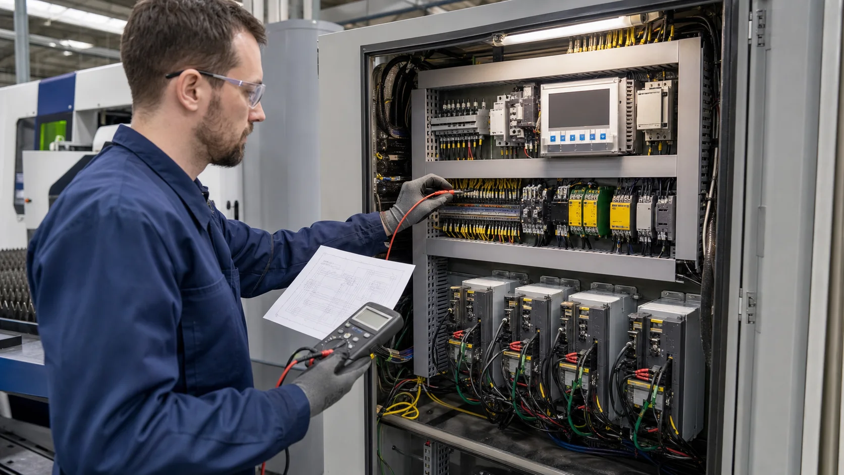 Armoire de commande TRUMPF recâblée pour un rétrofit CypCut